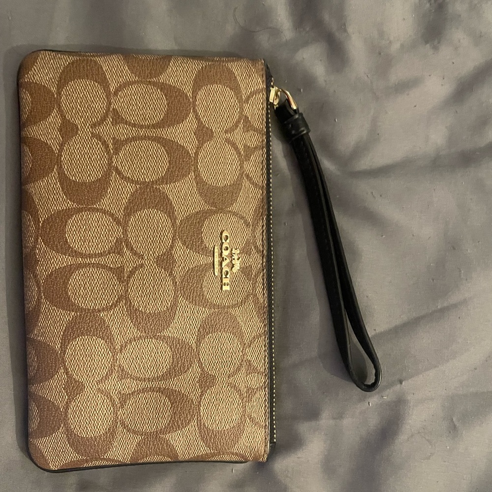 Brand New brown Coach wristlet